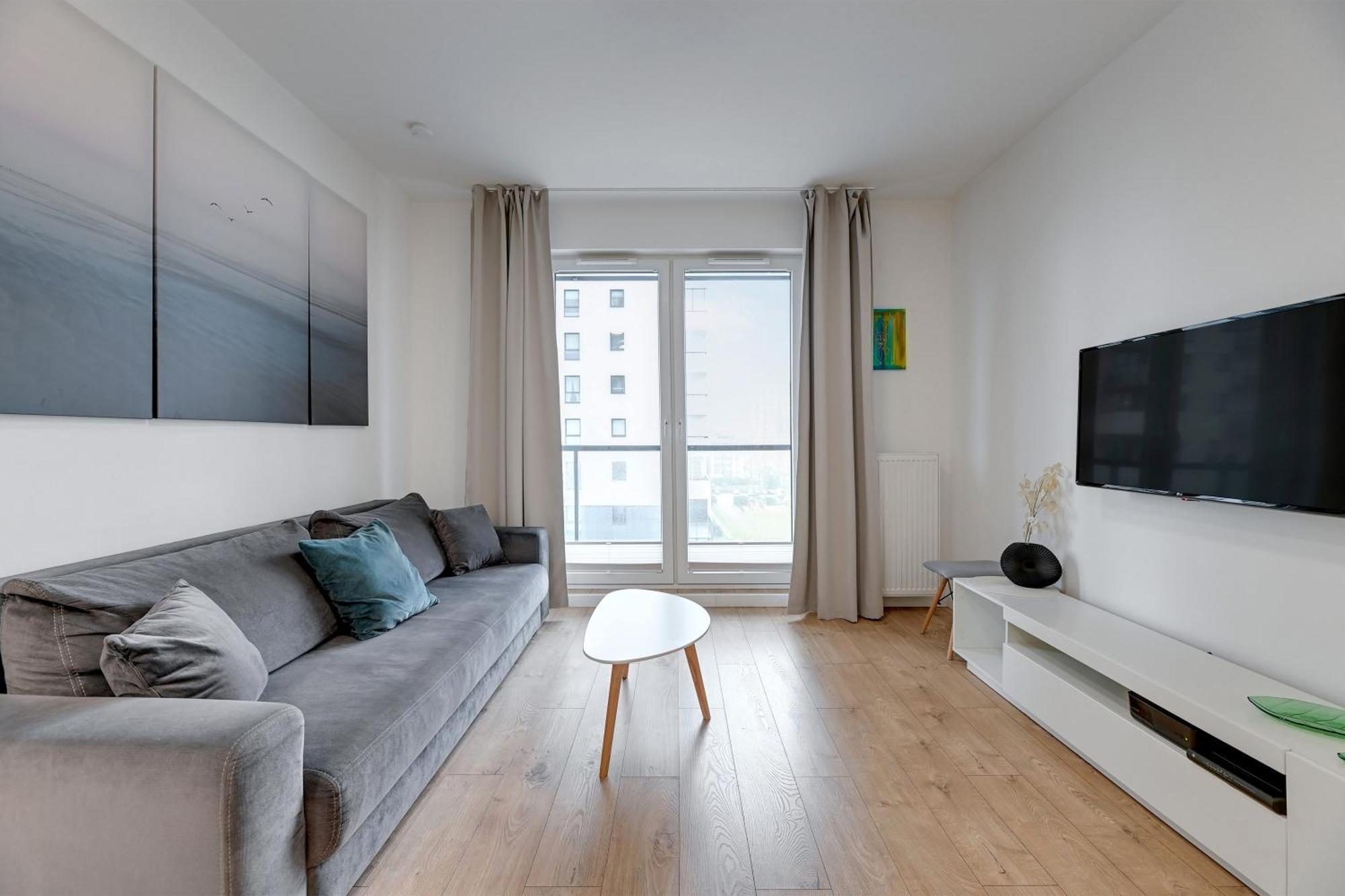 Apartament Nadmorskie Spektrum & Parking Gdansk Bagian luar foto